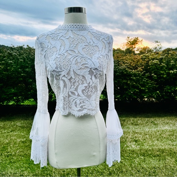 Revamped White Lace Blouse - Picture 1 of 16